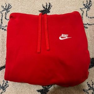 red nike hoodie size men’s small
